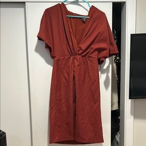 Julia Jordan Size 4 Rust Red Wrap Dress NWT